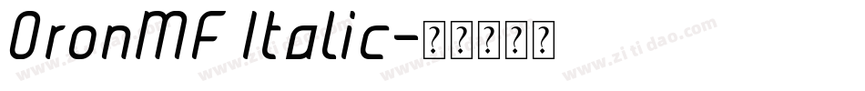 OronMF Italic字体转换